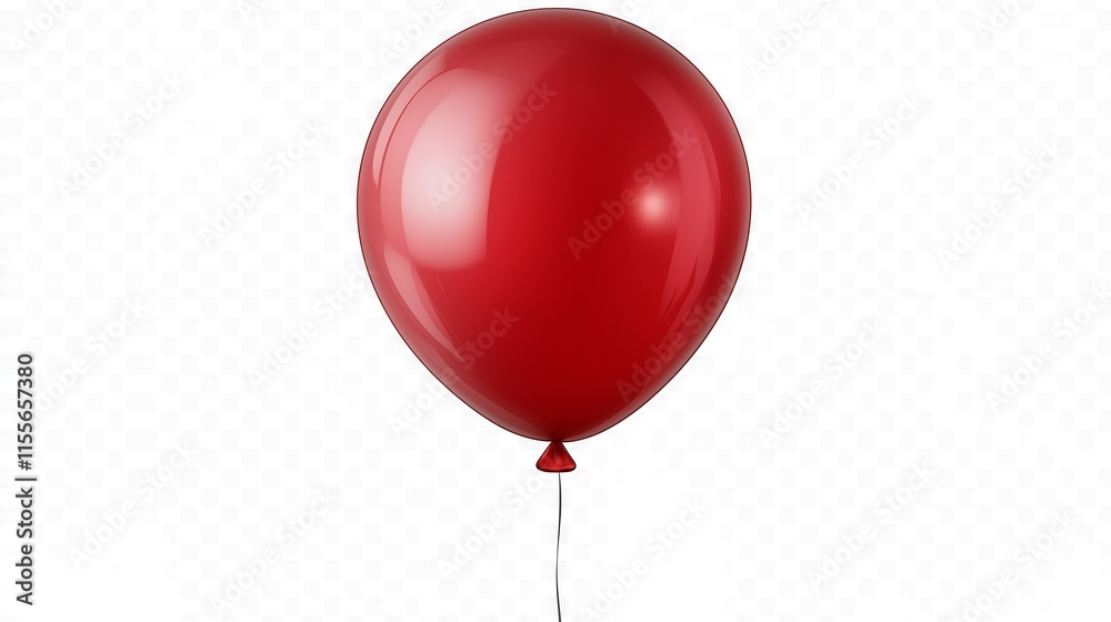Red Balloon on White Background Red Balloon on White Background