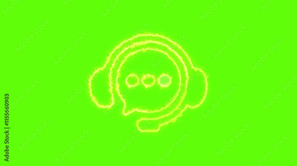 Dynamic Message Sign Animation Yellow color message call sign .Animation of message icon.Email ...