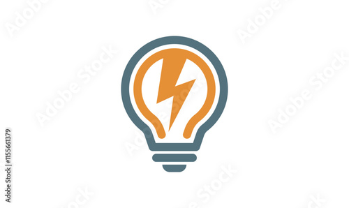 Light and Electric bulb icon logo vector & illustration