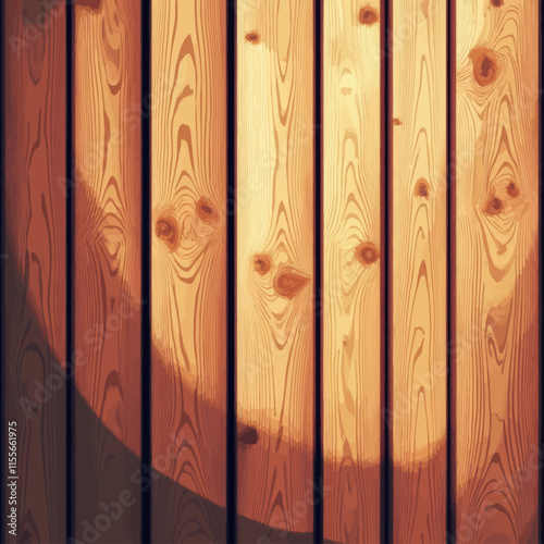 Sunlit Wooden Slats