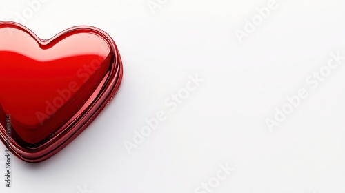 Red heart shape on white background.