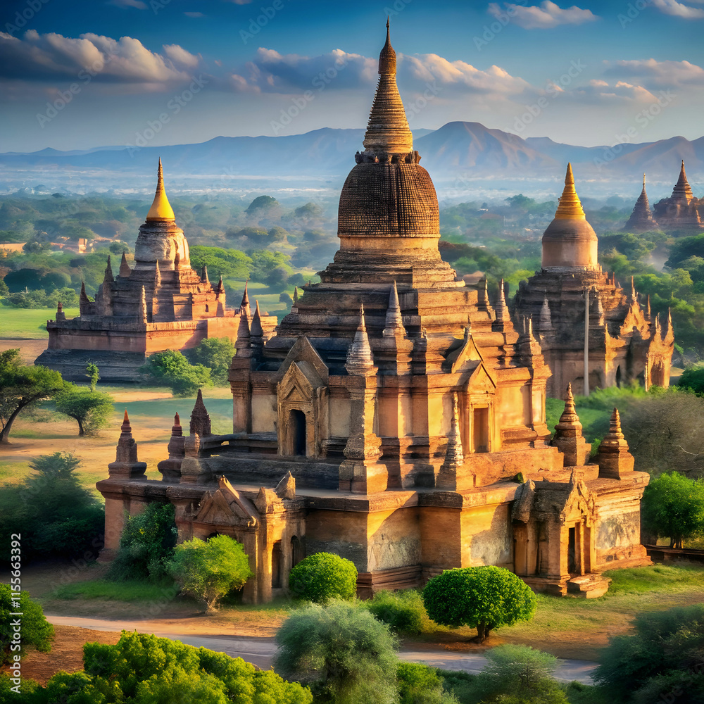 buddhist temple in the bagan valley
