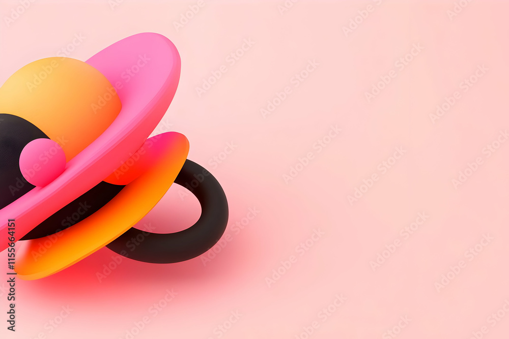 Abstract 3D Render Pacifier Illustration Abstract 3D Render Pacifier Illustration