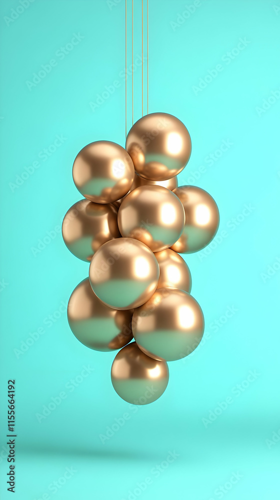 custom made wallpaper toronto digitalGolden Sphere 3D Illustration
