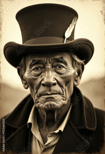 Sage in Top Hat

Elderly Gentleman in Top Hat

Top Hatted Senior

Wise Old Man in Hat

Senior in Iconic Hat