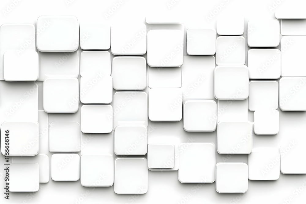 White 3D Square Blocks Abstract Background White 3D Square Blocks Abstract Background