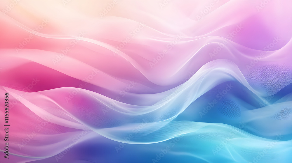 Abstract Colorful Waves Flowing Softly Abstract Colorful Waves Flowing Softly