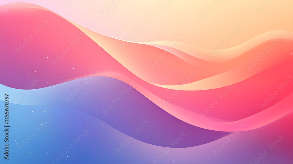 Abstract Colorful Waves Flowing Design