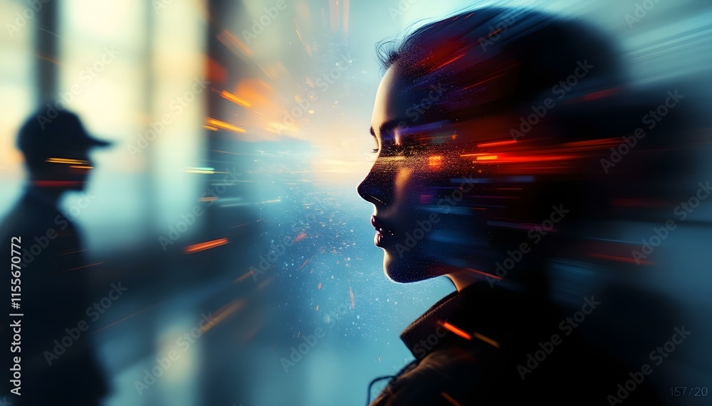 Graphic Silhouettes with Motion Blur Effect