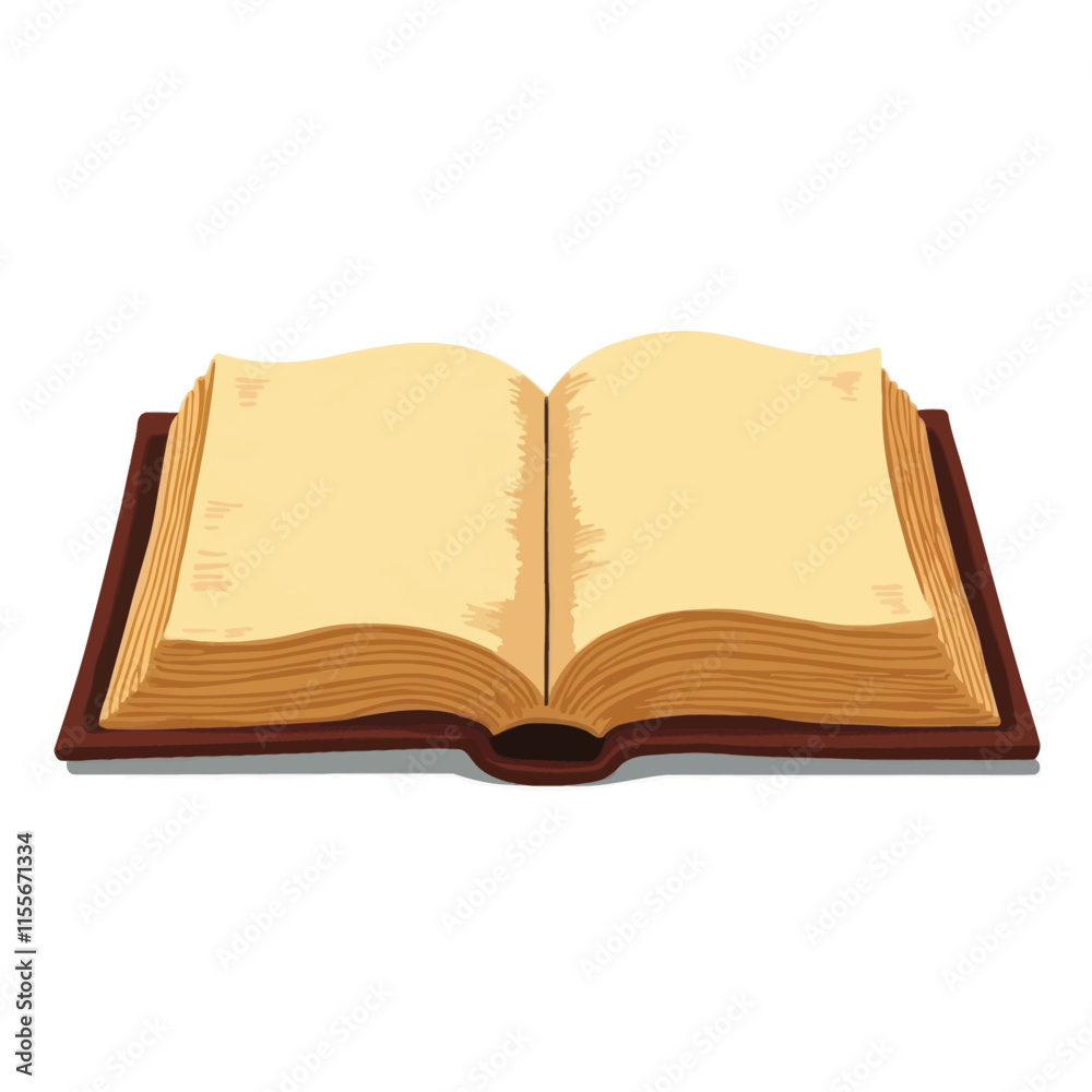 Open Book with Yellowed Pages Open Book with Yellowed Pages