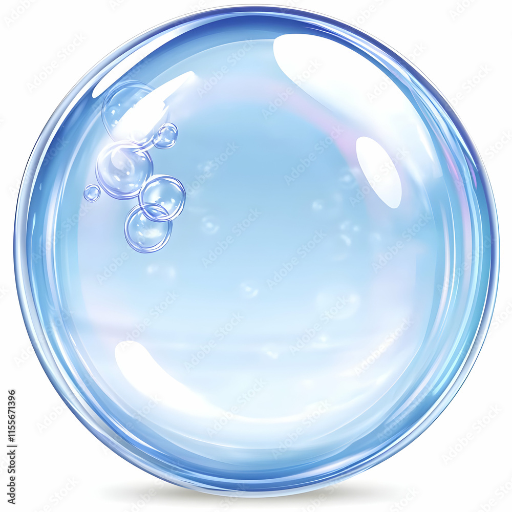 Blue Bubble Illustration: A 3D Render Blue Bubble Illustration: A 3D Render