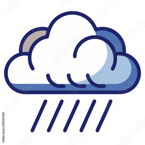 rainy cloud icon design