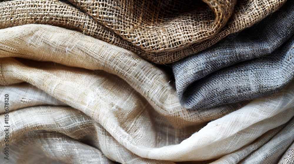 Fototapeta premium Crumpled white silk fabric as an abstract background