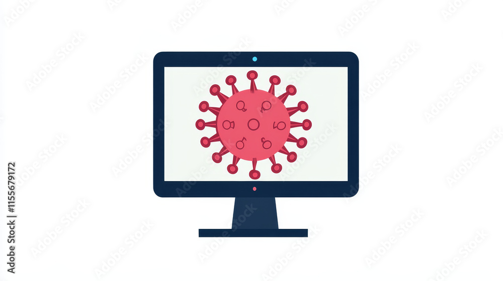 Computer virus icon. Computer virus icon on a white background, isolated. The icon has three uses in applications and websites. Vector illustration. Computer virus icon on a white background. Computer virus icon. Computer virus icon on a white background, isolated. The icon has three uses in applications and websites. Vector illustration. Computer virus icon on a white background.