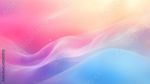 Abstract Pastel Waves Soft Color Background Design