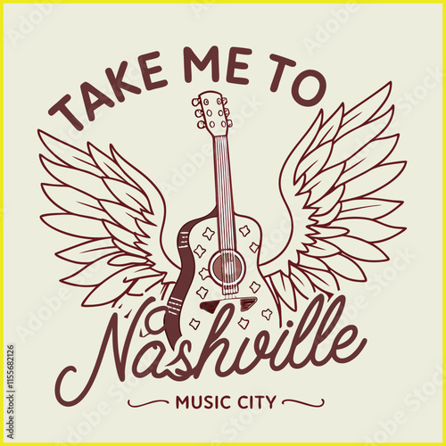 Nashville Music City Graphic