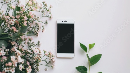 A modern mobile mockup presented with precision against a soft white background