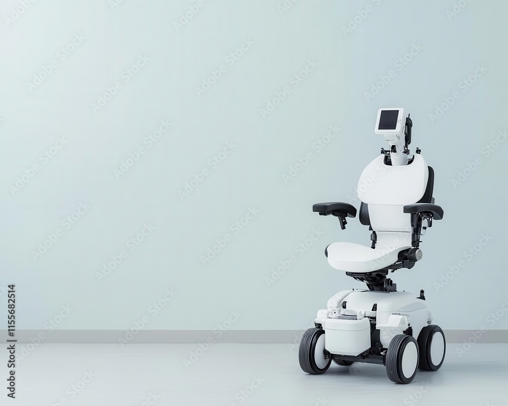 Advanced orthopedic rehabilitation robot for walking assistance, modern clinic Advanced orthopedic rehabilitation robot for walking assistance, modern clinic