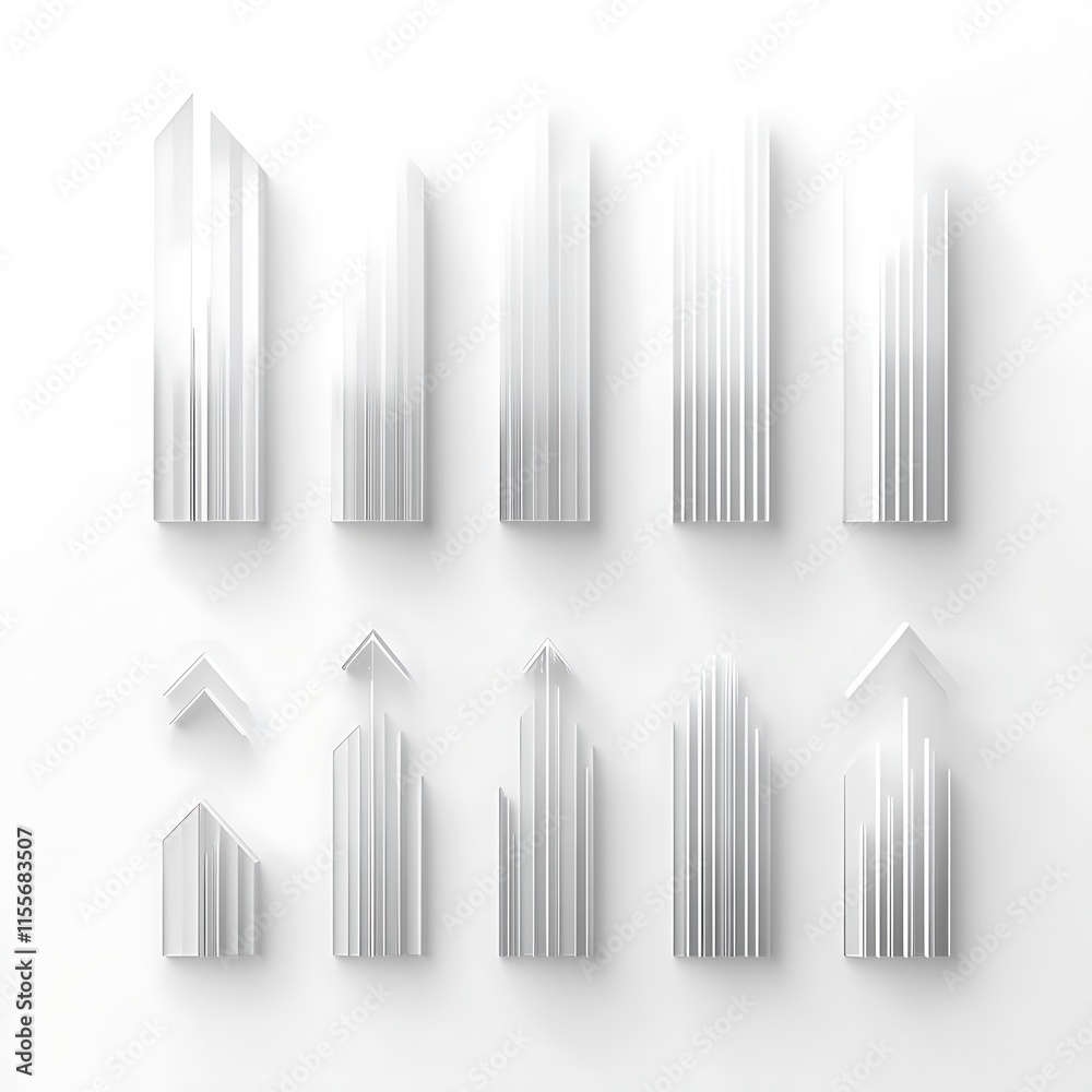 Obraz premium Modern architectural structures studio 3d renderings minimalist