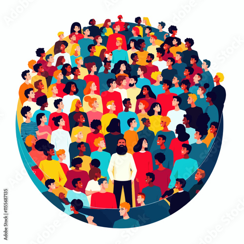 Diverse Global Community Gathering