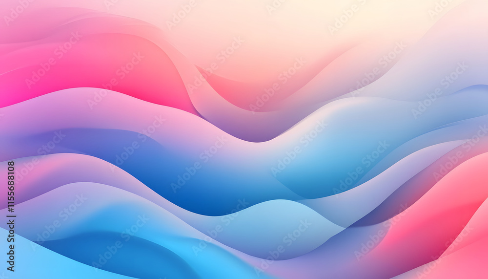 Abstract Pastel Waves Flowing Design Abstract Pastel Waves Flowing Design