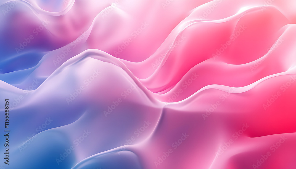 Fototapeta premium Abstract Pink and Blue Wavy Gradient Background