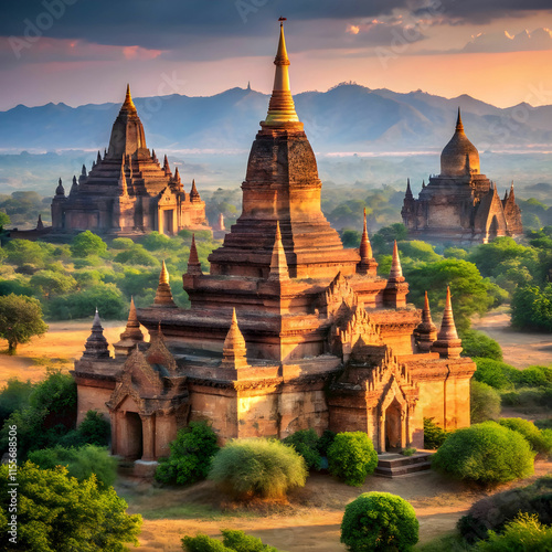 buddhist temple in the bagan valley