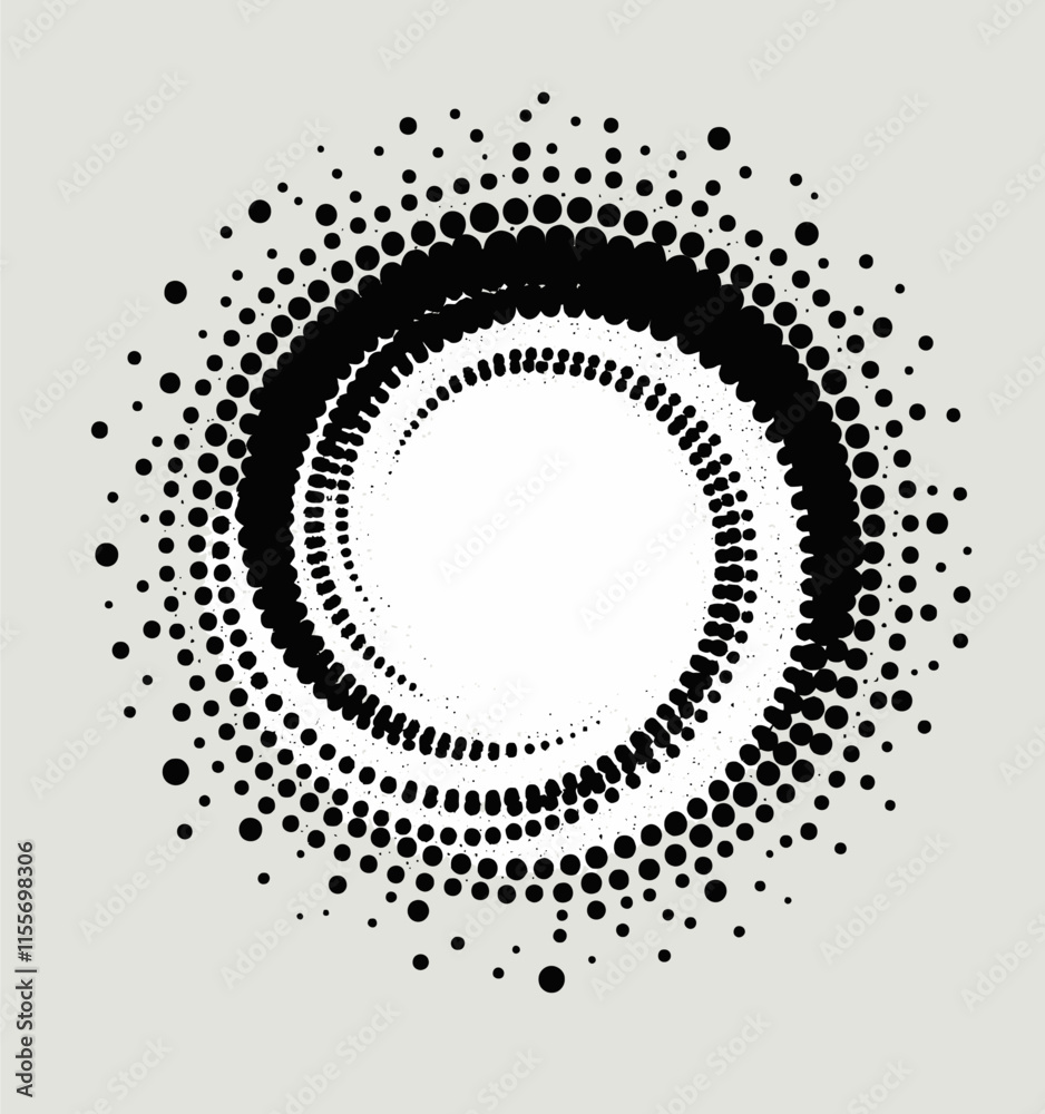 Black and White Circular Dots Pattern Black and White Circular Dots Pattern