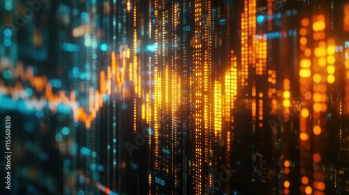 Wallpaper Mural A candlestick graph indicating major shifts in 2025 stocks with animated moving lines. Torontodigital.ca