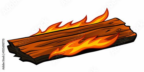burnt wooden
