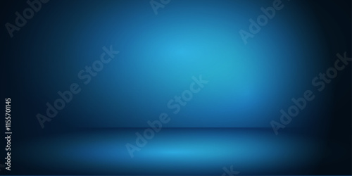 blue photo studio background with gradient in center for product presentation or people shoot