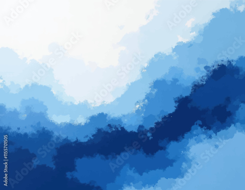 Abstract Mountain Landscape at Dusk