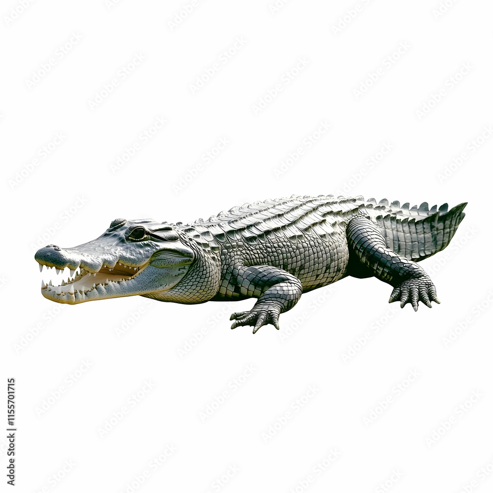Naklejka premium 3D Alligator Illustration
