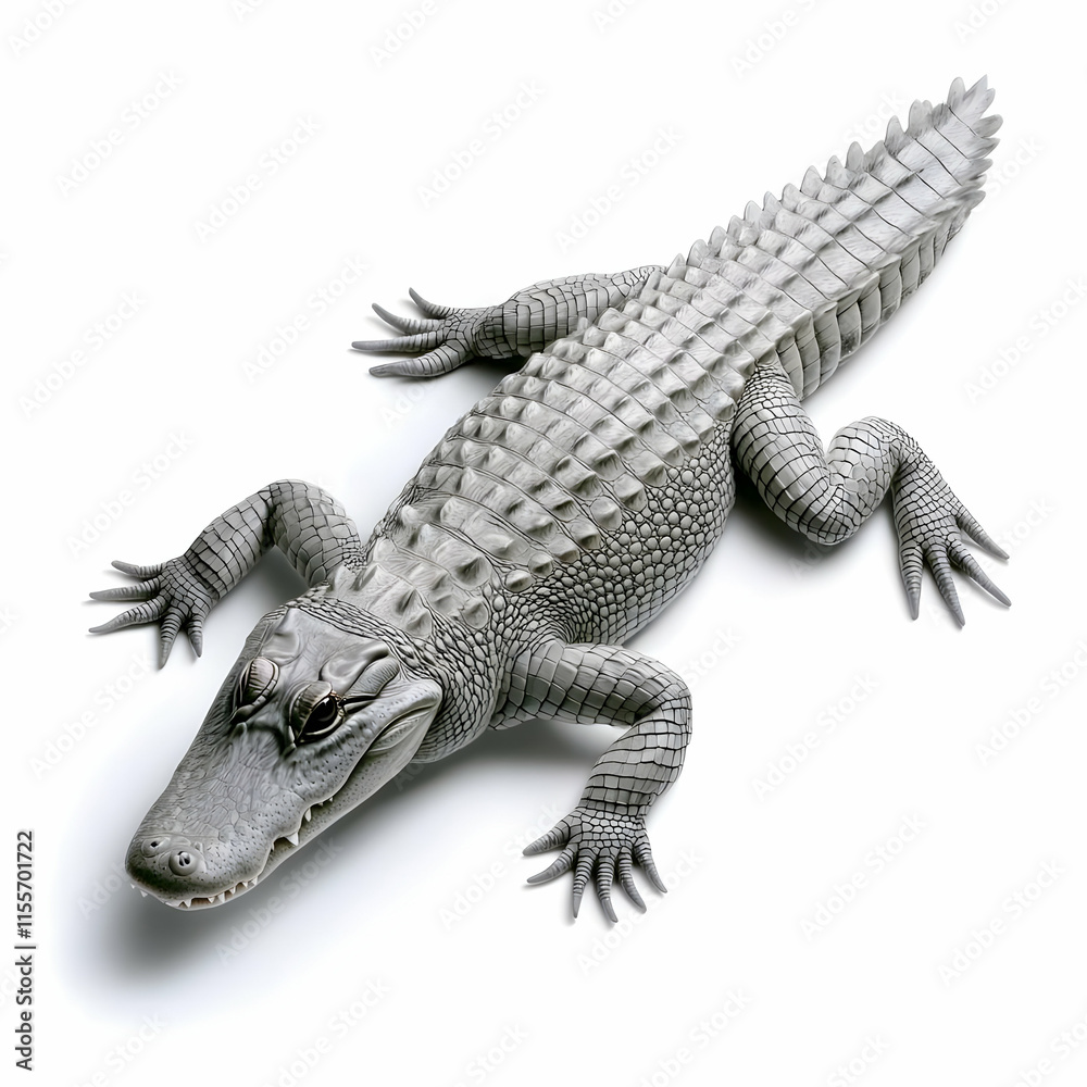 Naklejka premium 3D Alligator Illustration