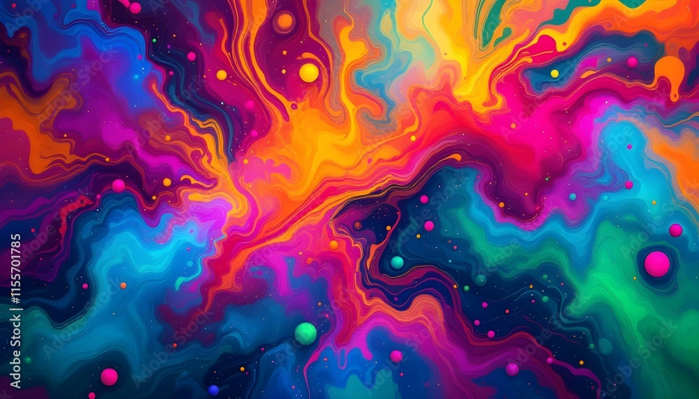 Vibrant Colorful Abstract Composition