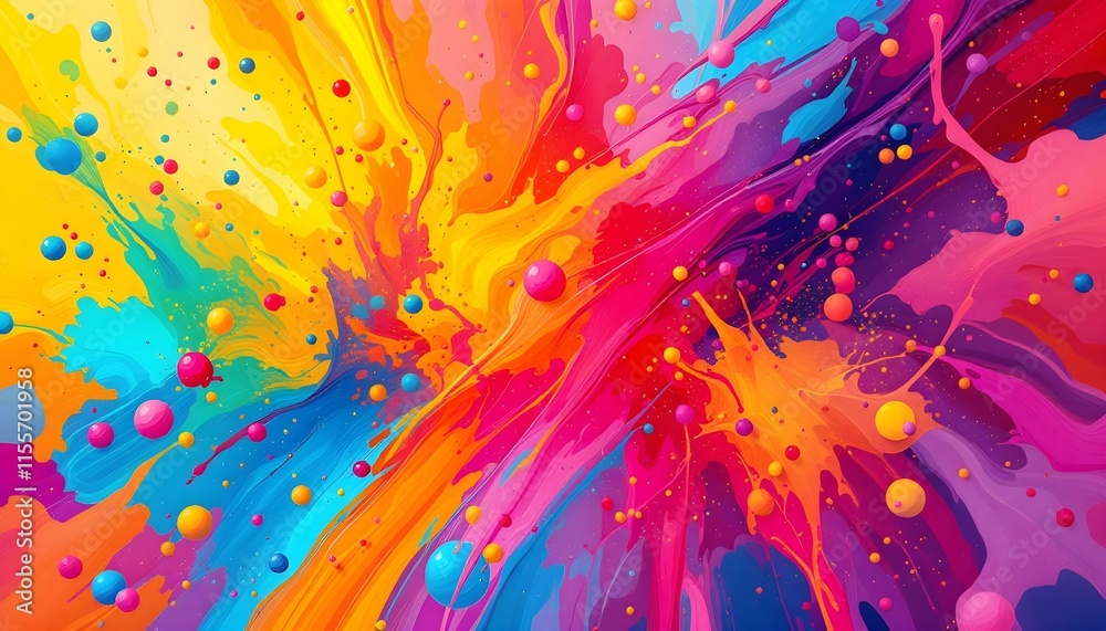 Vibrant Colorful Abstract Composition Vibrant Colorful Abstract Composition