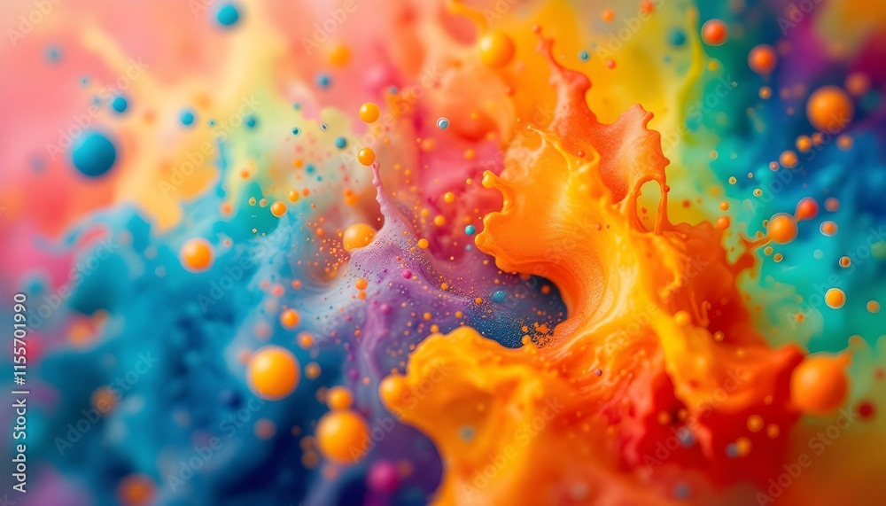 Vibrant Colorful Abstract Composition