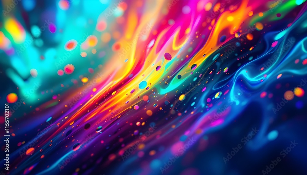 Vibrant Colorful Abstract Composition