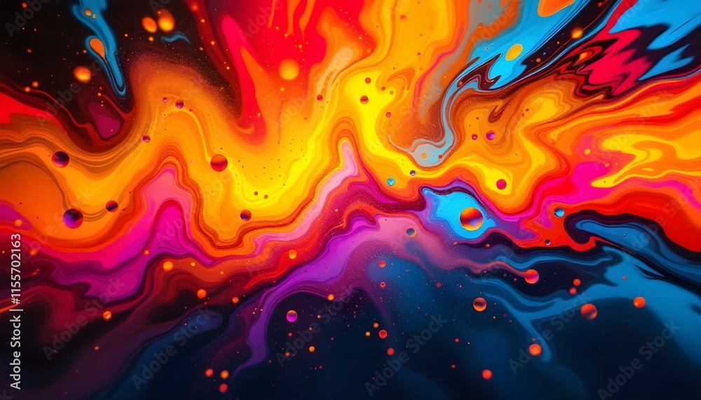 Vibrant Colorful Abstract Composition