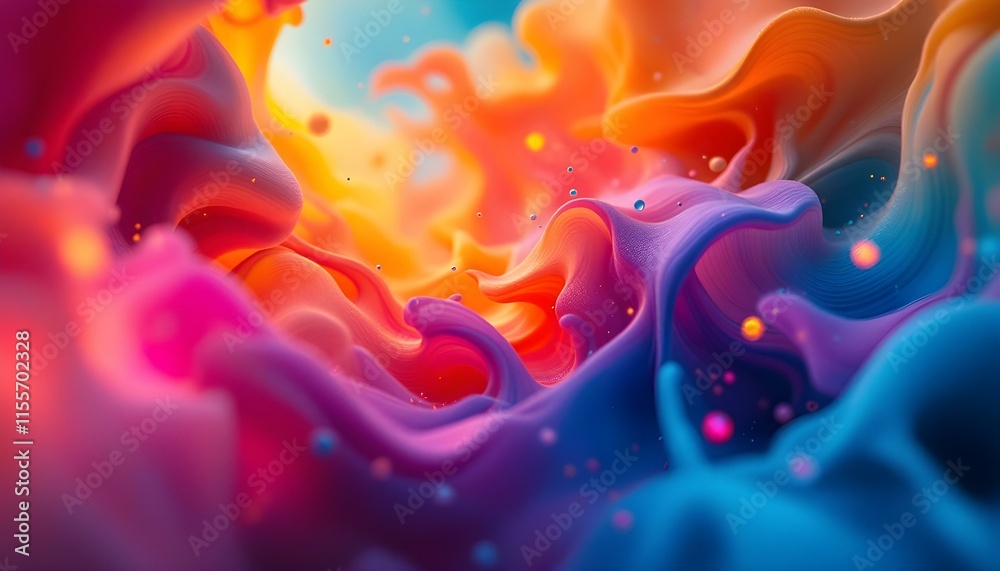 Vibrant Colorful Abstract Composition
