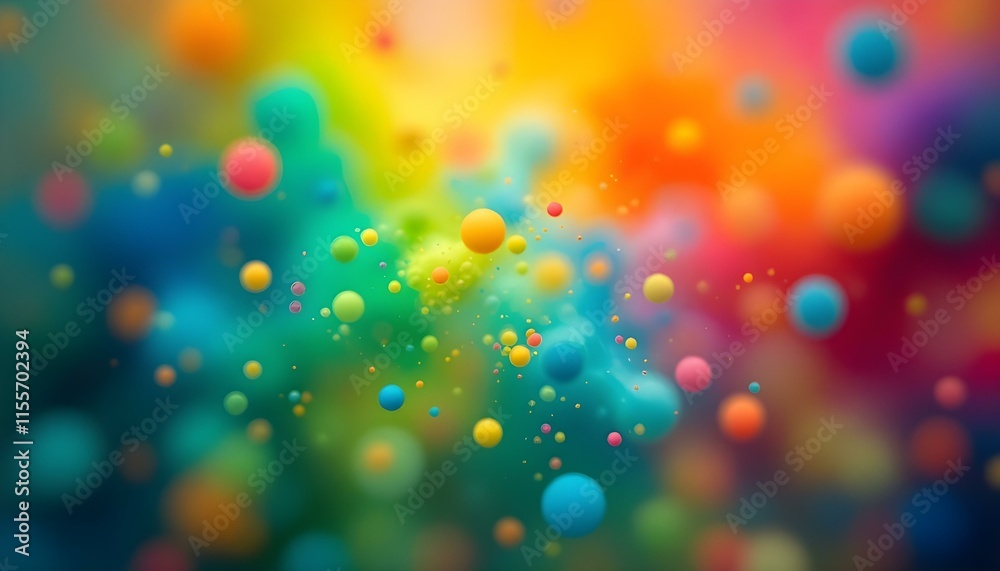 Vibrant Colorful Abstract Composition