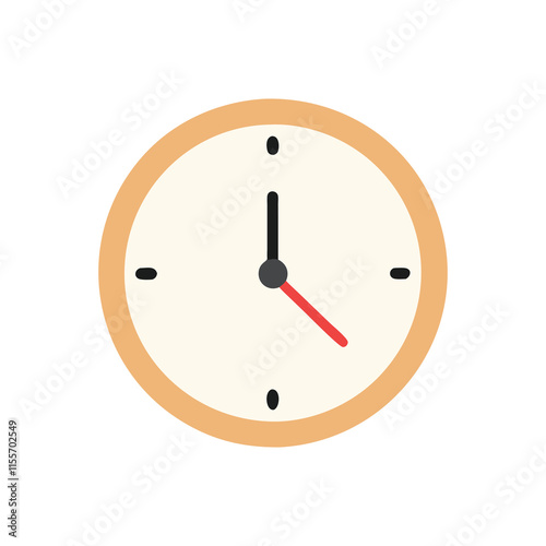 Simple vector illustration of a clock showing a specific time.