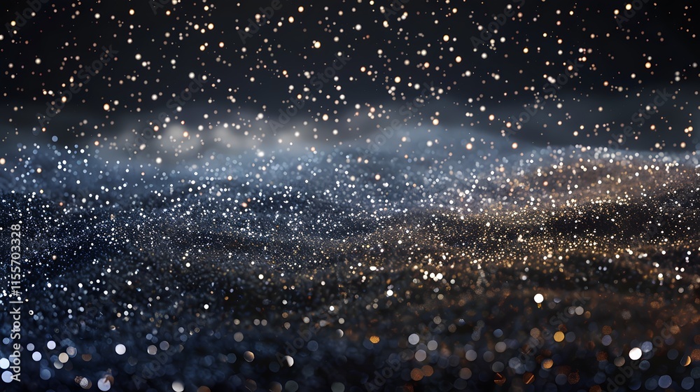 Obraz premium Sparkling Particles Dance in a Dreamlike Cosmic Space Scene