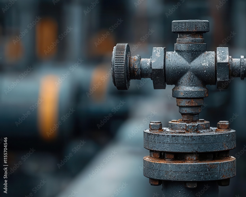 A closeup of refinery machinery with oil storage tanks in the background, representing the technical depth of refinery infrastructure A closeup of refinery machinery with oil storage tanks in the background, representing the technical depth of refinery infrastructure