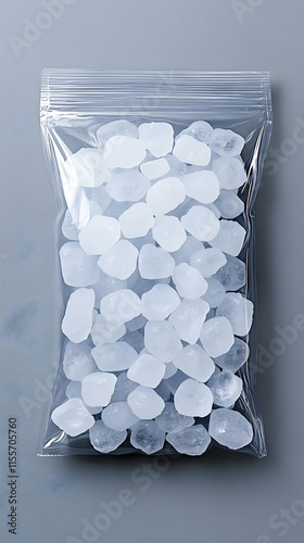 Ice Cubes in a Ziploc Bag - Product Photo photo