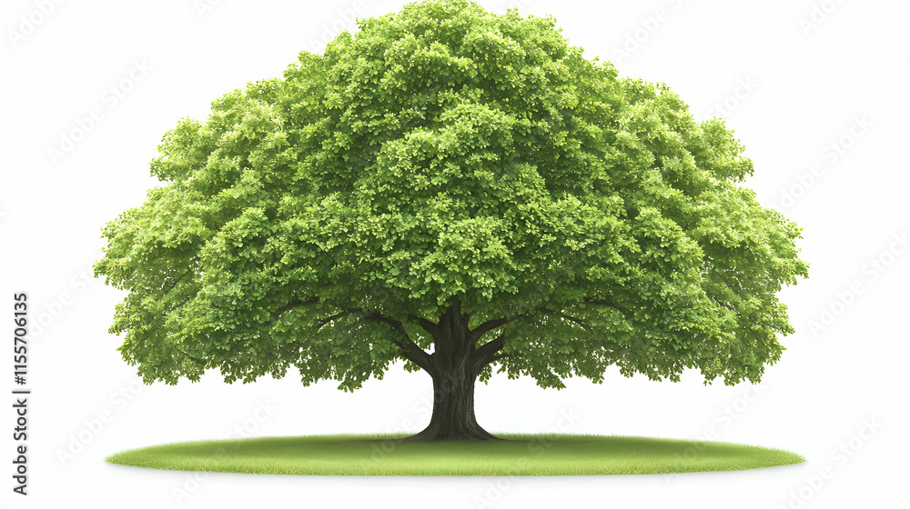 Lush Green Tree 3D Illustration