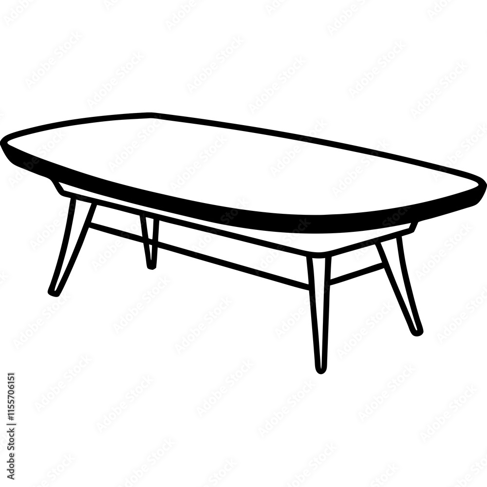 Dining table isolated on white