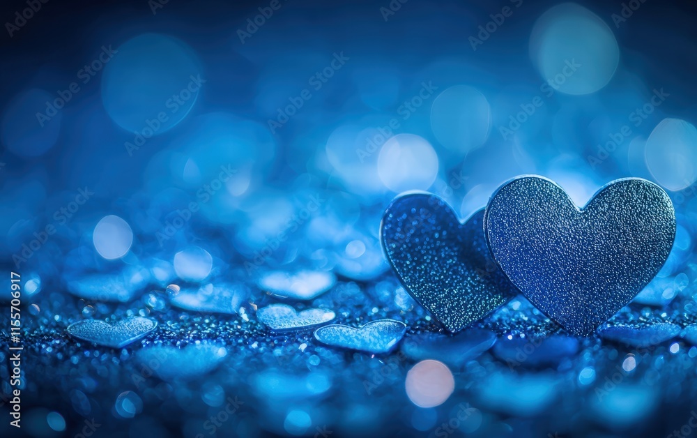 Obraz premium Saint Valentines Day blue background