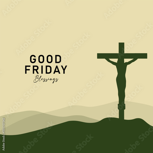 good friday vector illustration. it is suitable for card, banner, or poster