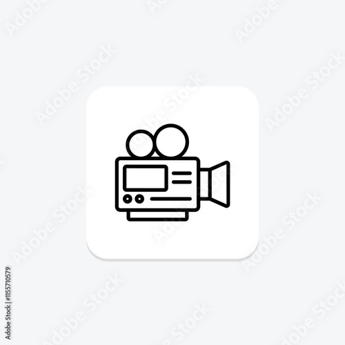 Video Camera line icon , vector, pixel perfect, illustrator file